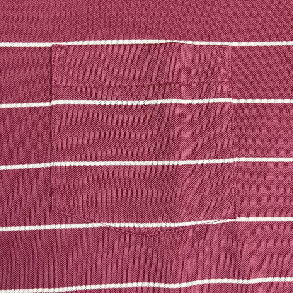 Peter Millar Summer Comfort Polo Shirt Mens XL Pink Striped Golf Pocket - Picture 5 of 13